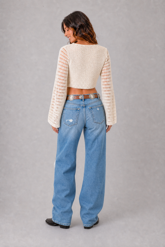 Ivory Horizon Crochet Top