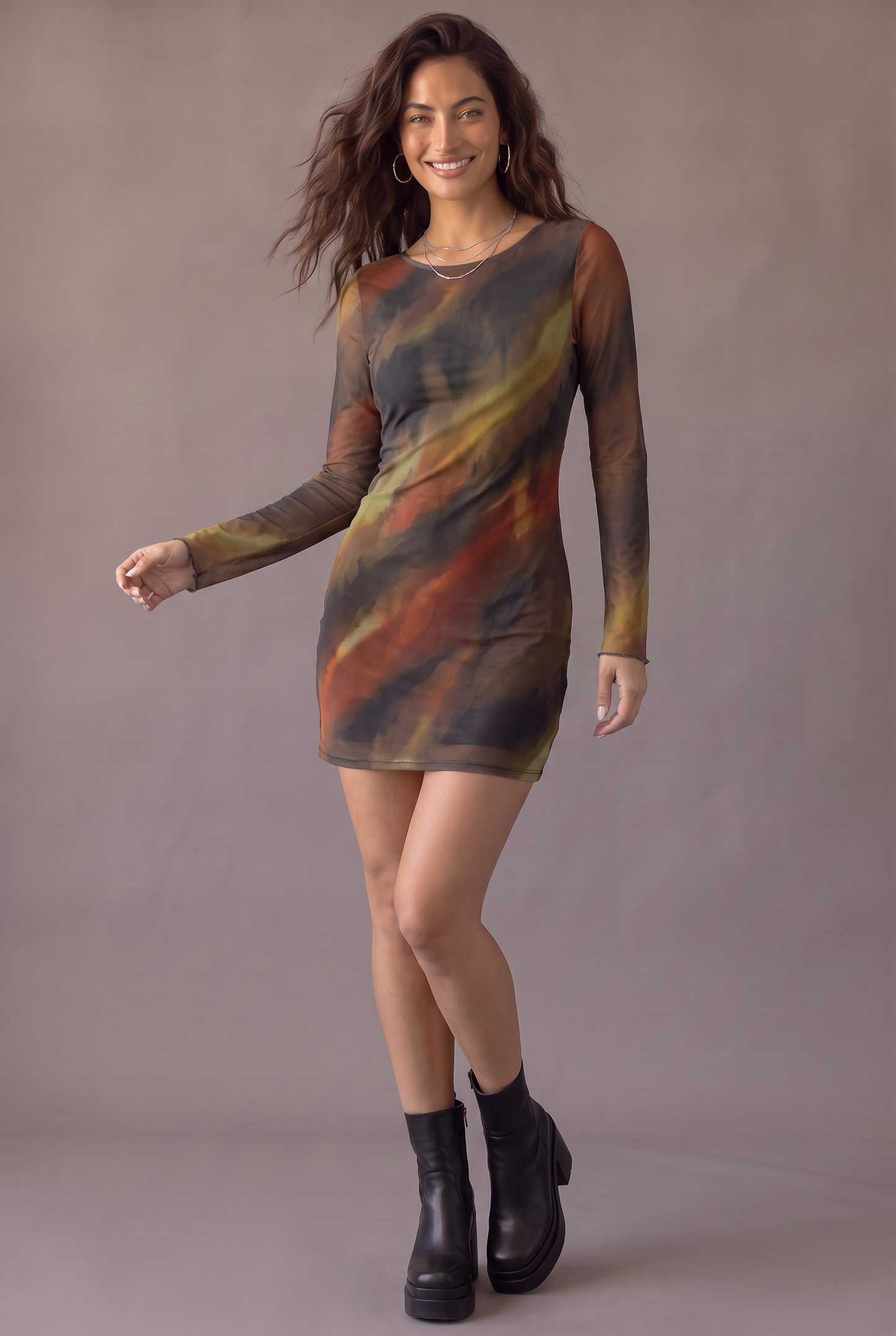 Afterglow Tie-Dye Bodycon Mini Dress