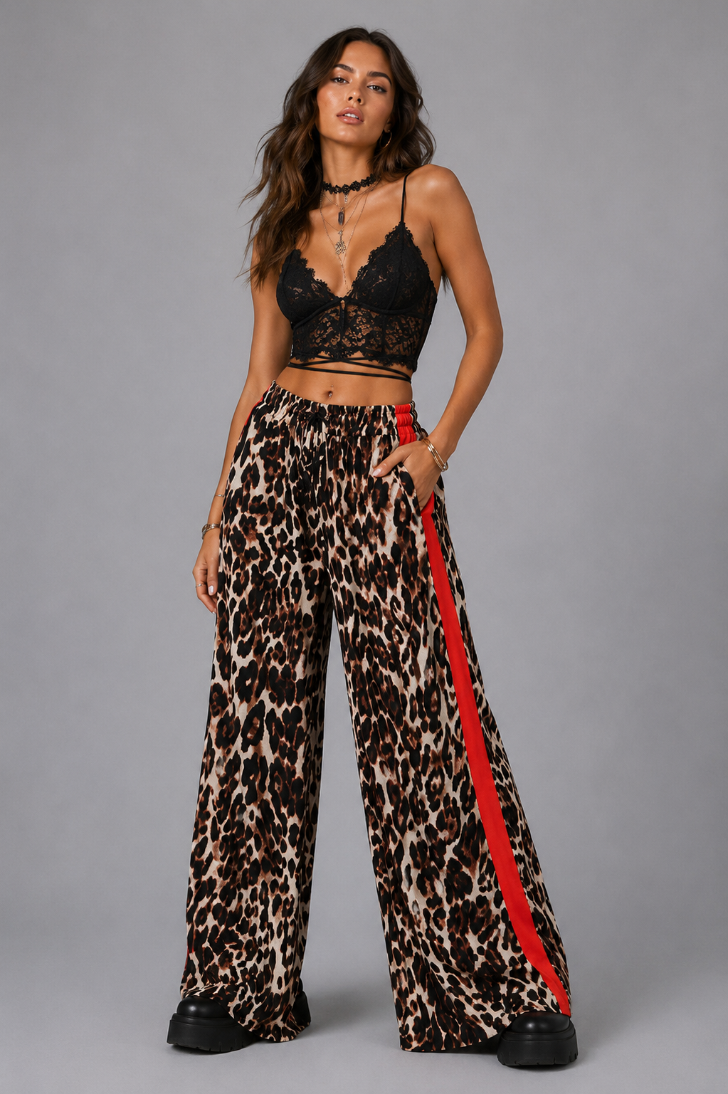 Aftershock Leopard Wide-Leg Pants