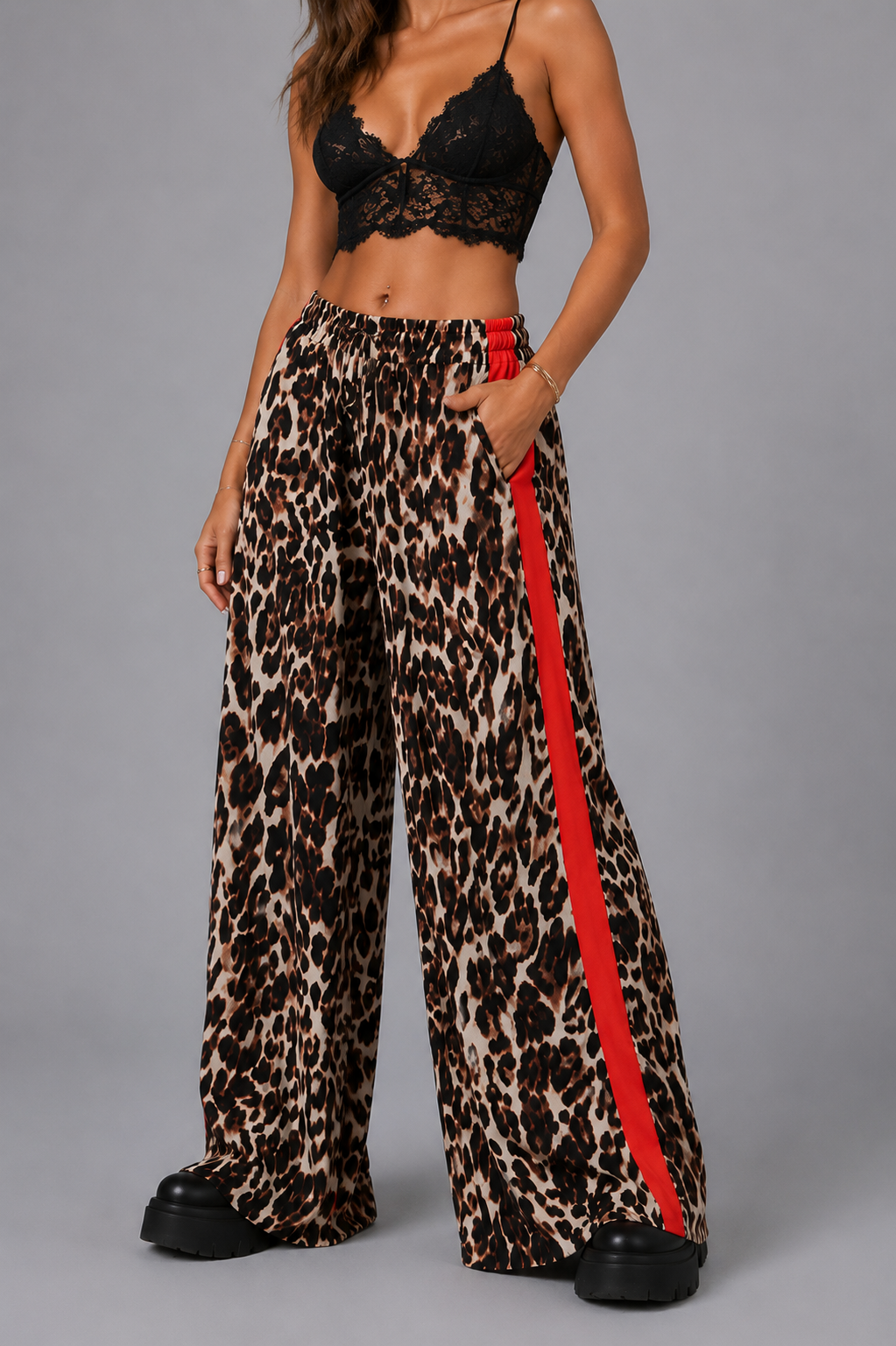 Aftershock Leopard Wide-Leg Pants