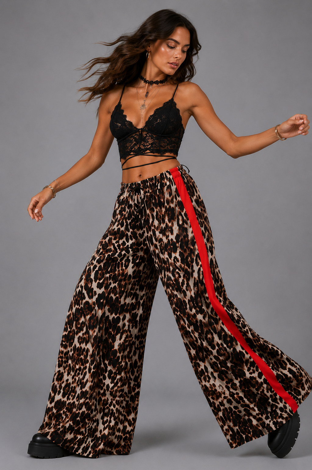 Aftershock Leopard Wide-Leg Pants