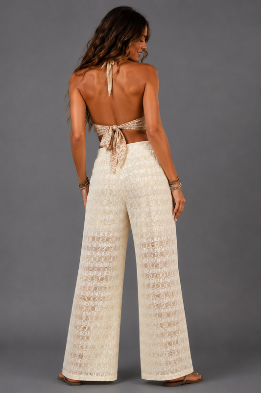 Free Spirit Crochet Wide-Leg Pants