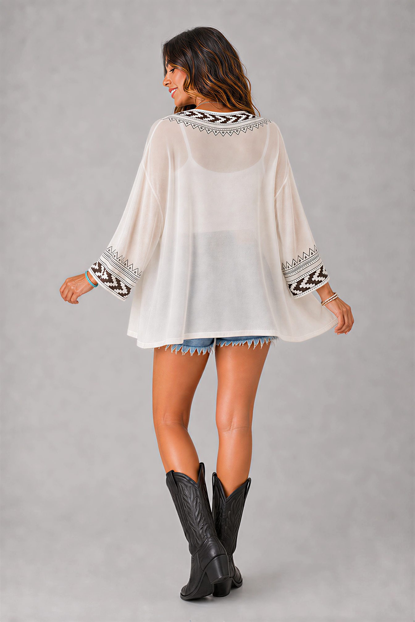 Open Front Kimono Cardigan