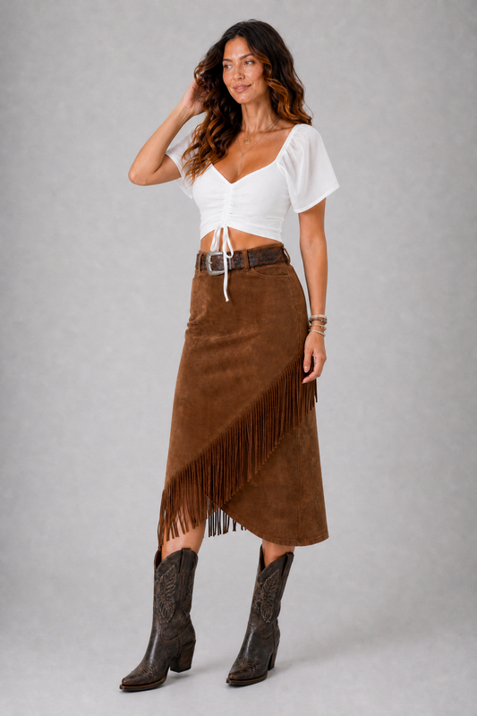 Drawstring Short Sleeve Crop Top