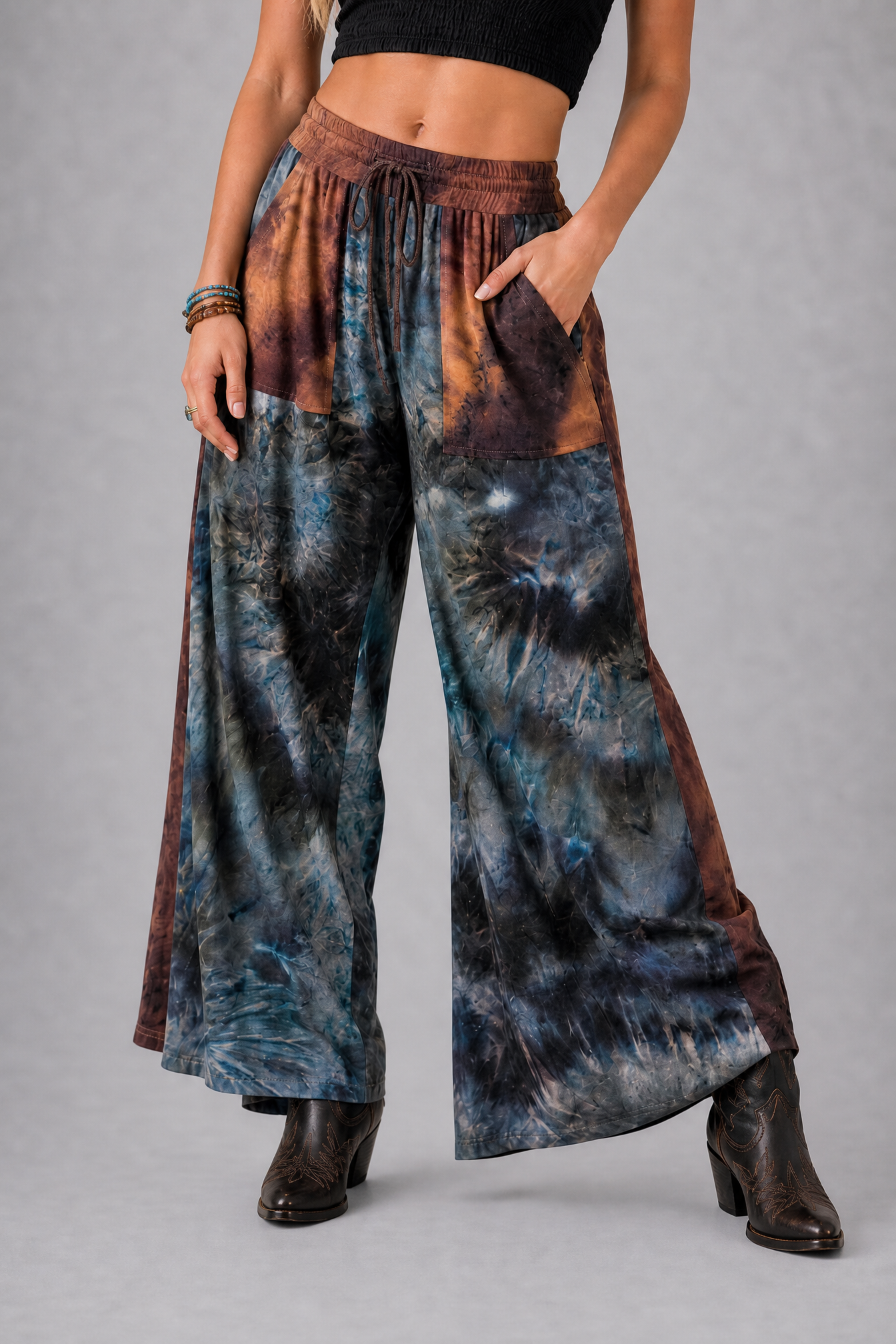 Desert Haze Tie-Dye Wide-Leg Pants