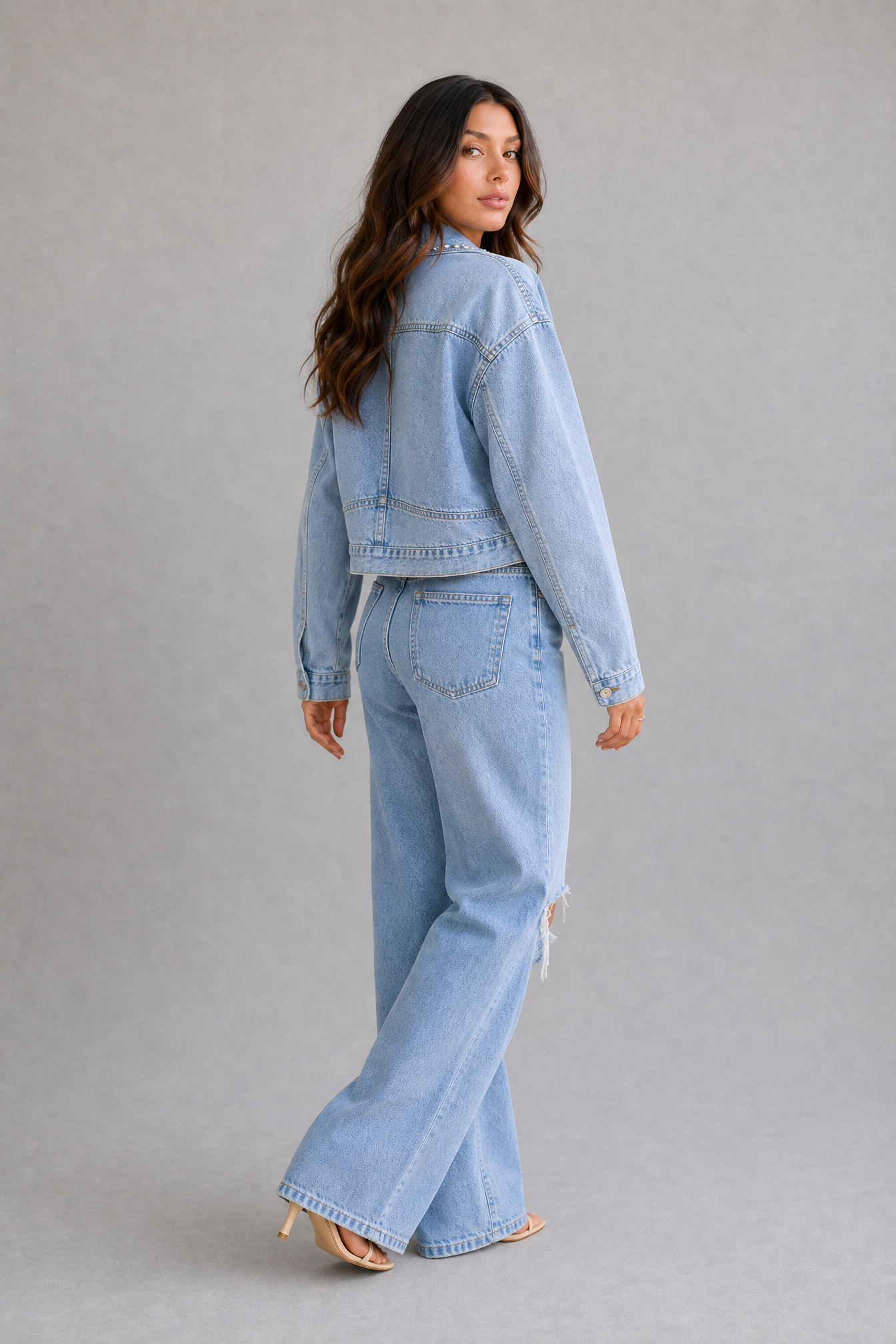 Headliner Pearl Stud Denim Jacket