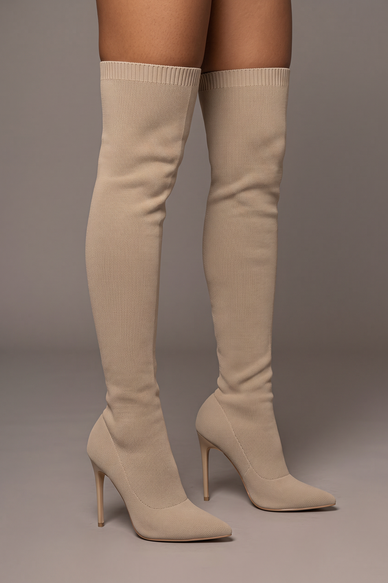 After Hours Point-Toe Over-the-Knee Stiletto Boots