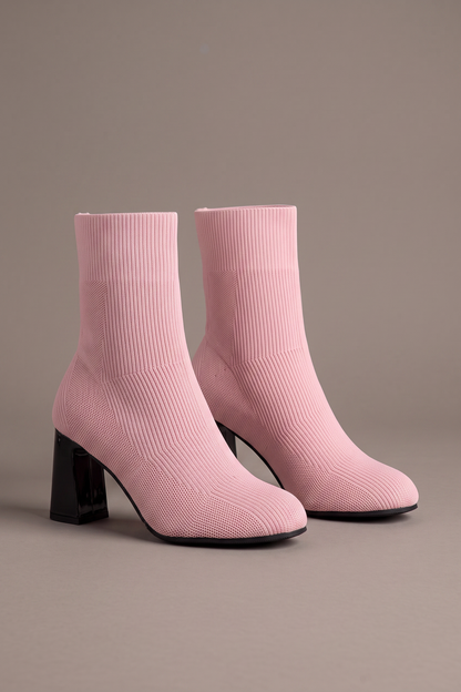 After Hours Mesh Block Heel Boots