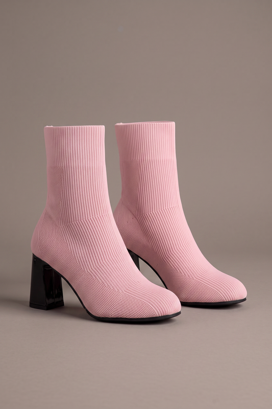 After Hours Mesh Block Heel Boots