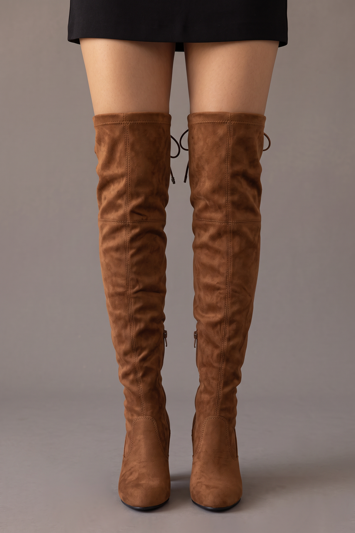 Front Row Suede Over-the-Knee High Heel Boots