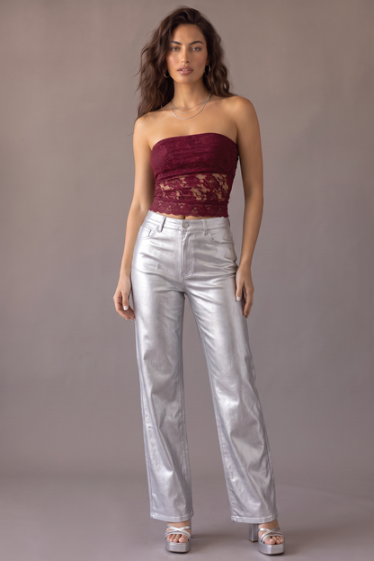 Backstage Lace Strapless Tube Top