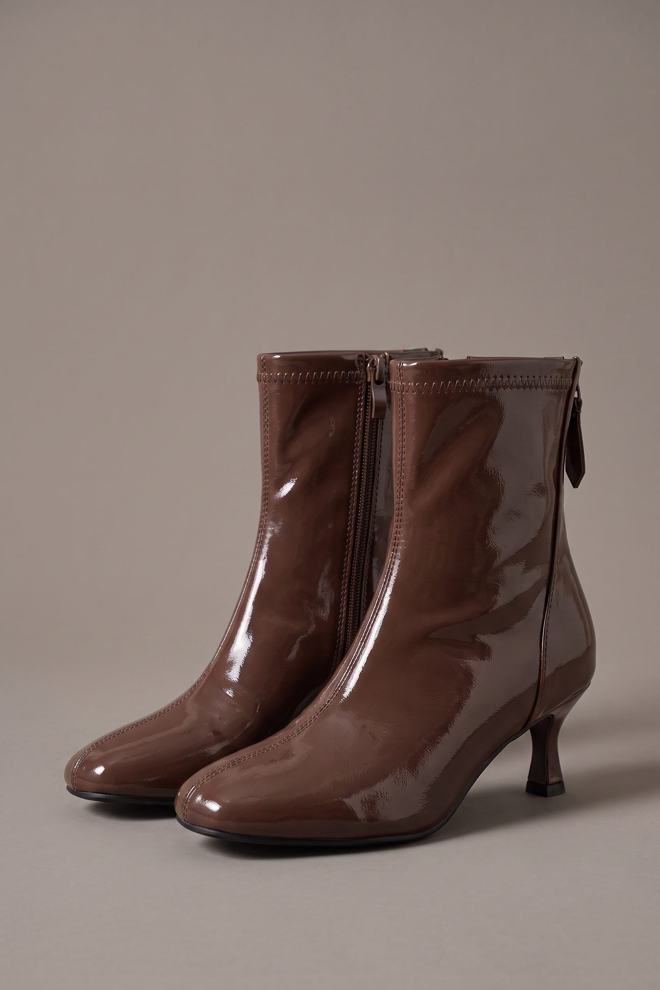 Midnight Stroll Round-Toe Kitten Heel Boots