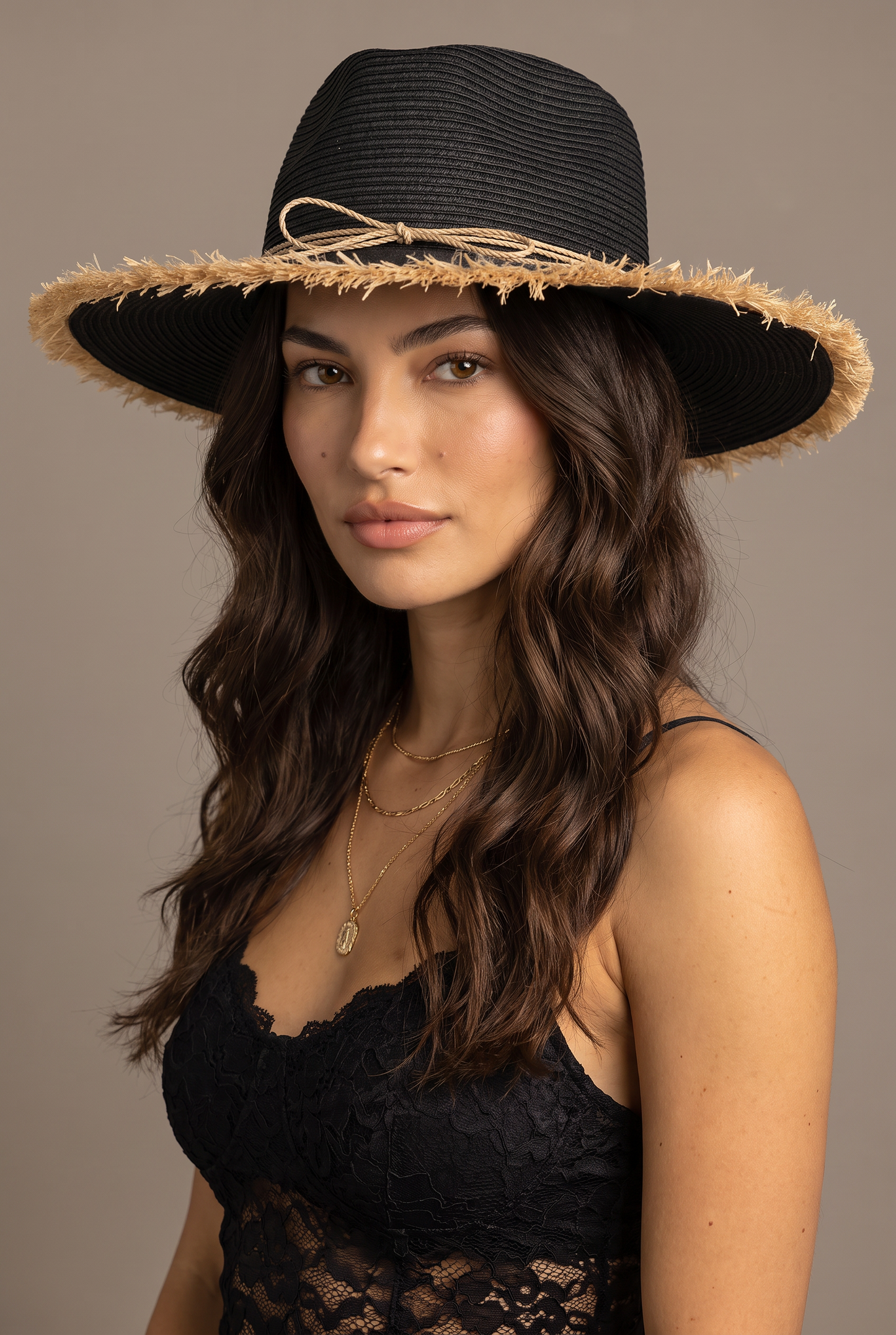 Desert Sun Frayed Straw Hat