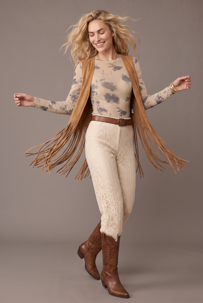 Desert Haze Sheer Mesh Top