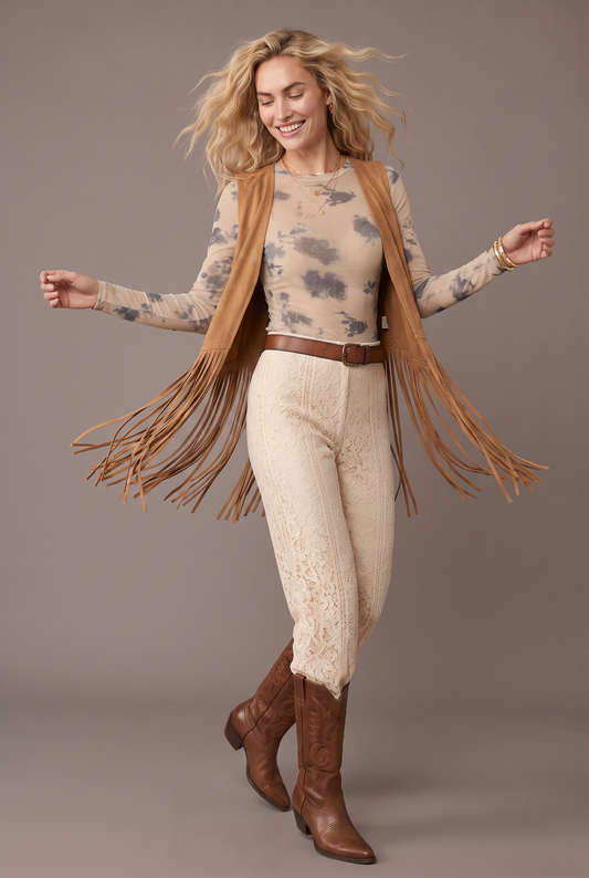 Desert Haze Sheer Mesh Top