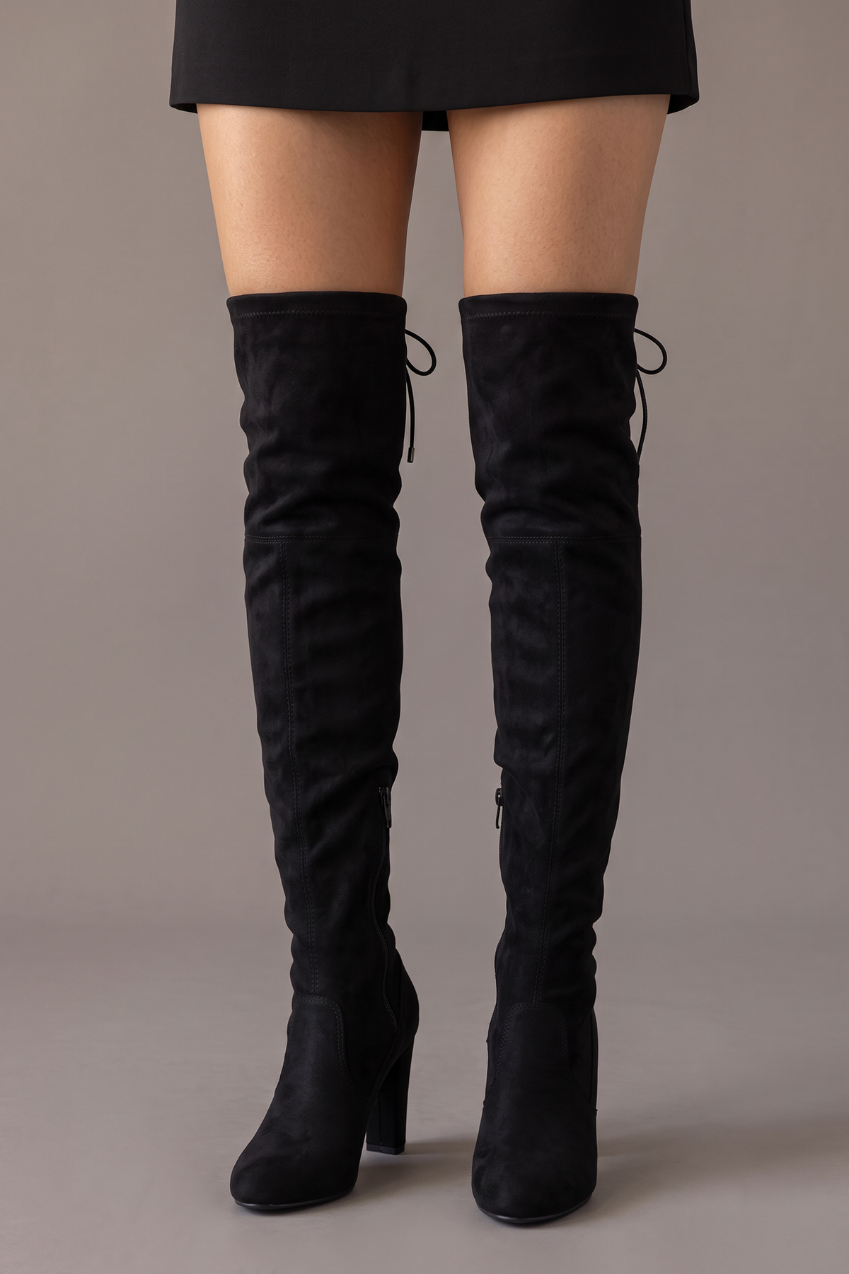 Front Row Suede Over-the-Knee High Heel Boots