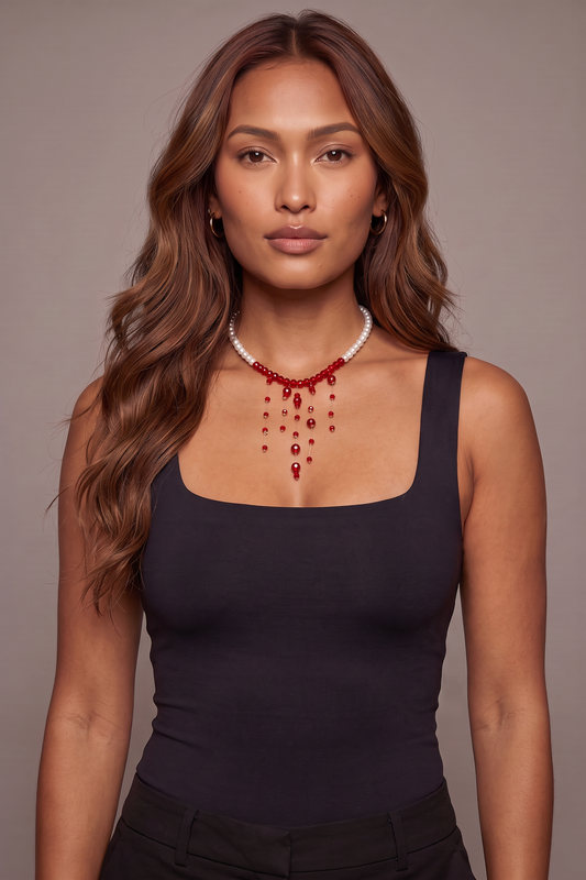 Encore Pearl Beaded Dangle Necklace