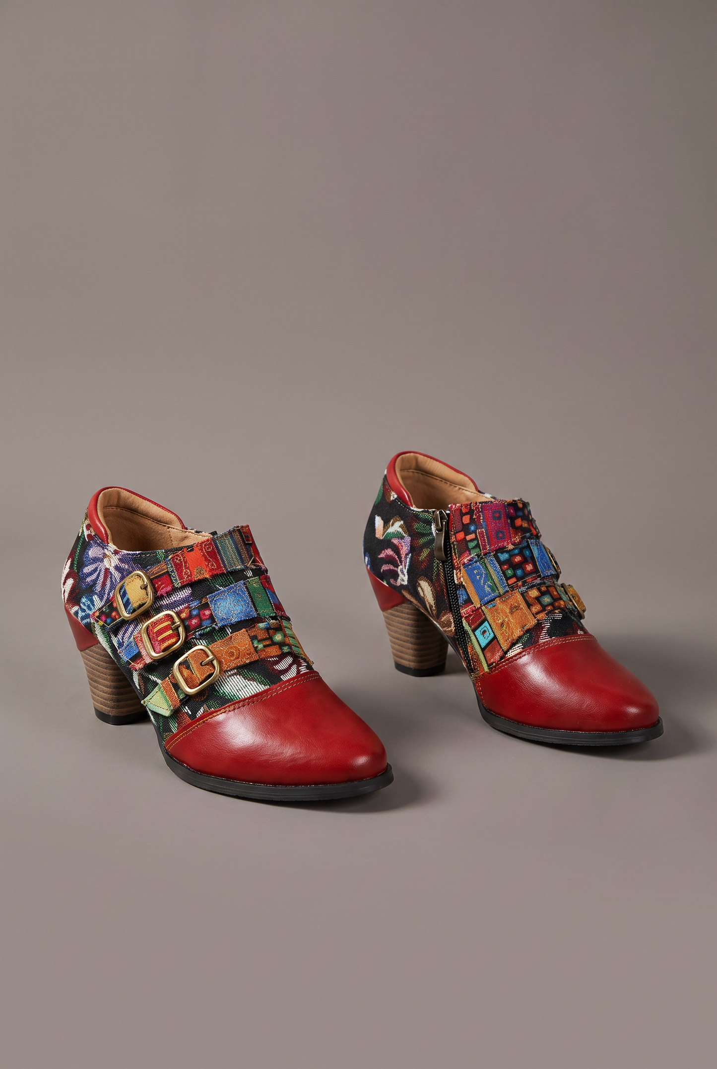 Desert Bloom Lace-Up Ankle Boots