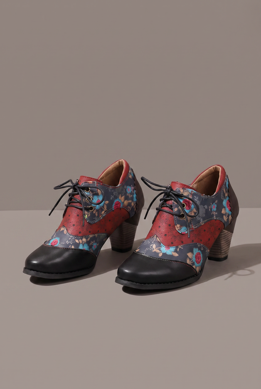 Desert Bloom Lace-Up Ankle Boots