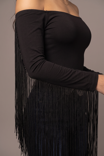 Stagecoach Fringe Off-Shoulder Top