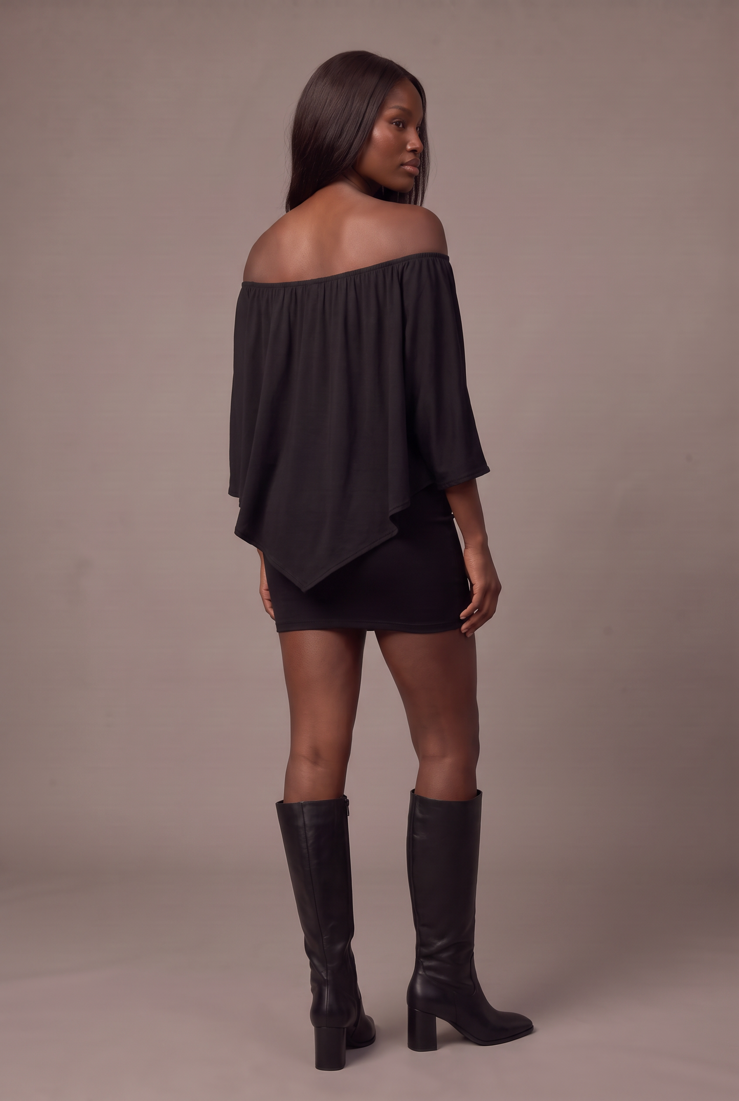 Backstage Off-Shoulder Mini Dress