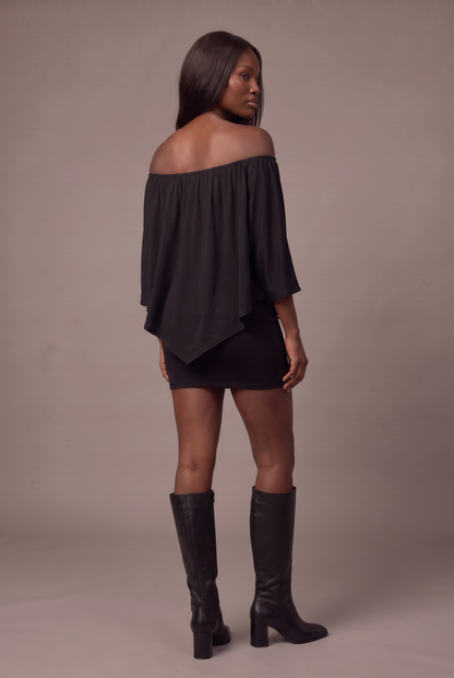 Backstage Off-Shoulder Mini Dress