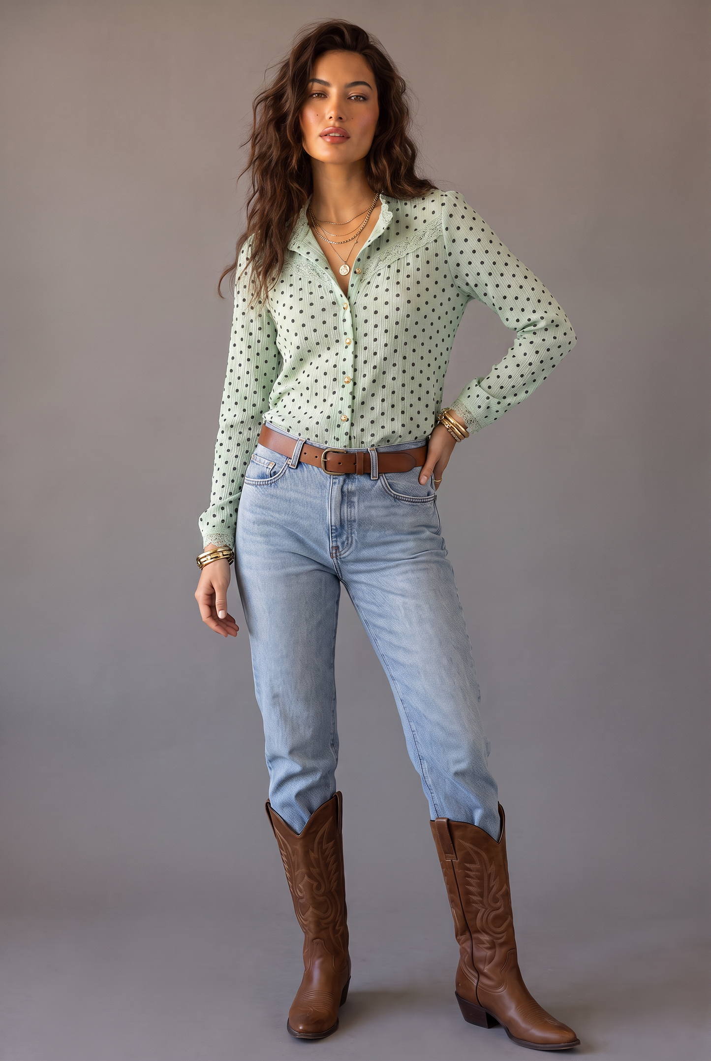 Sweet Talk Ruched Button-Down Blouse