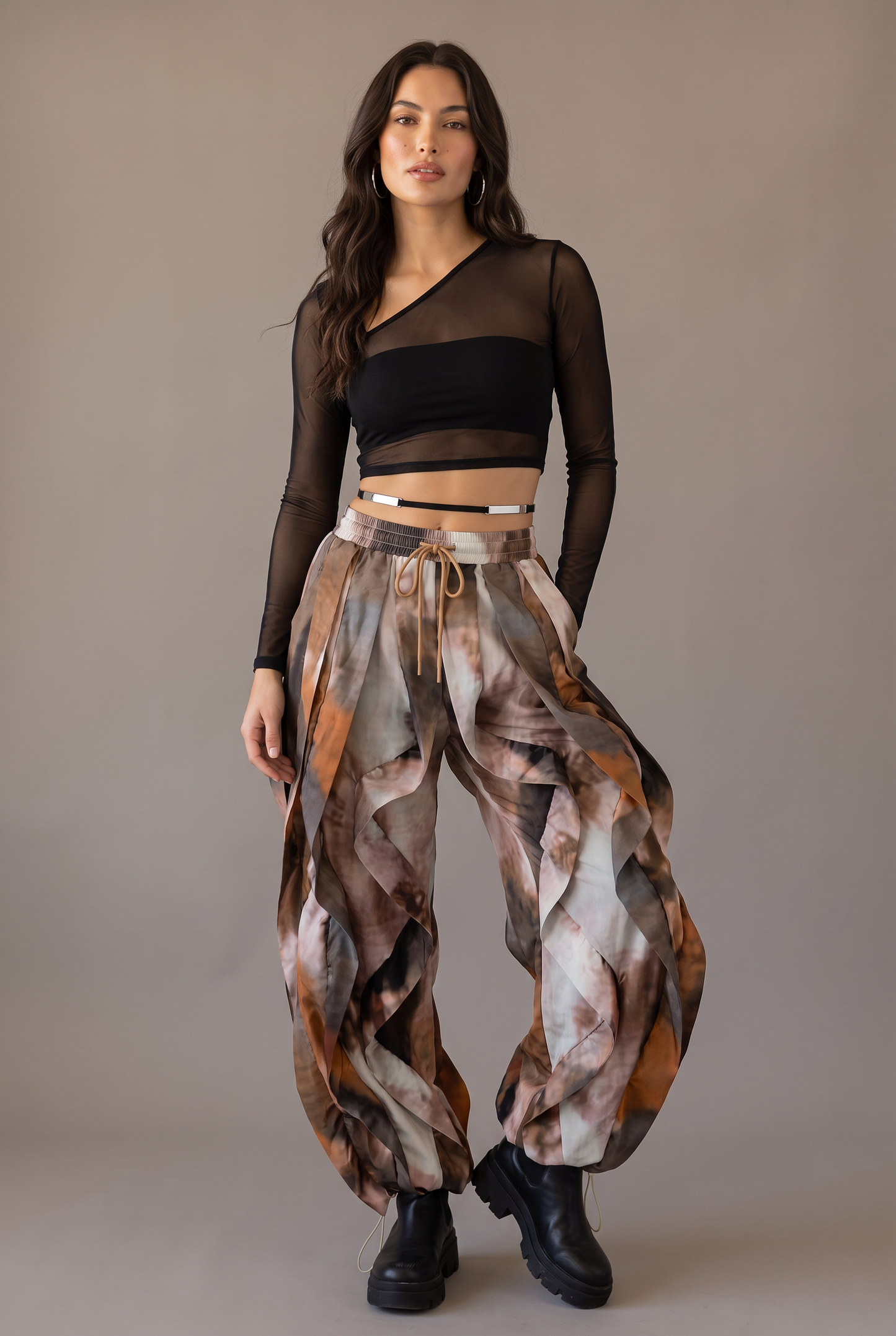 Desert Rhythm Ruffle Cargo Pants