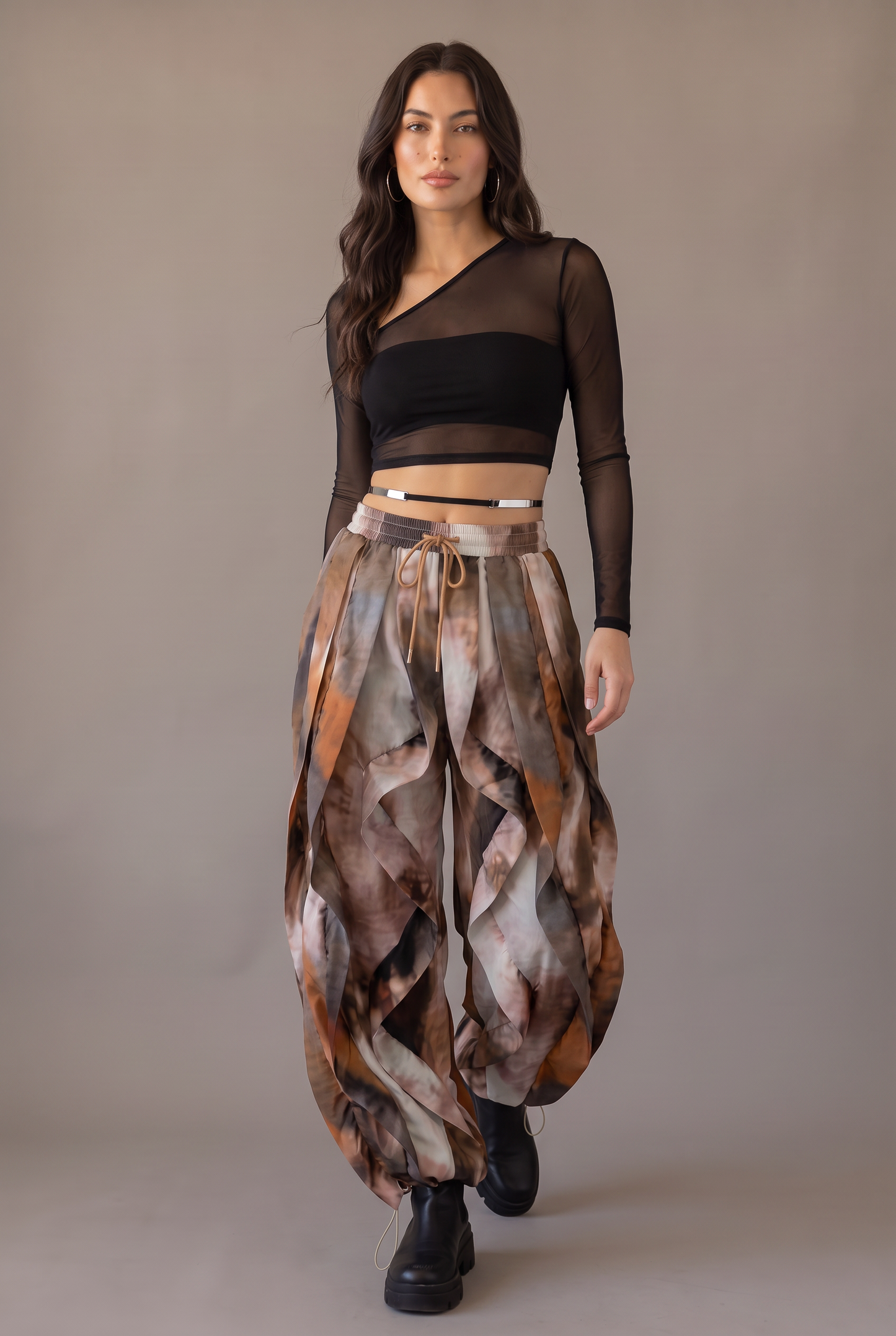 Desert Rhythm Ruffle Cargo Pants