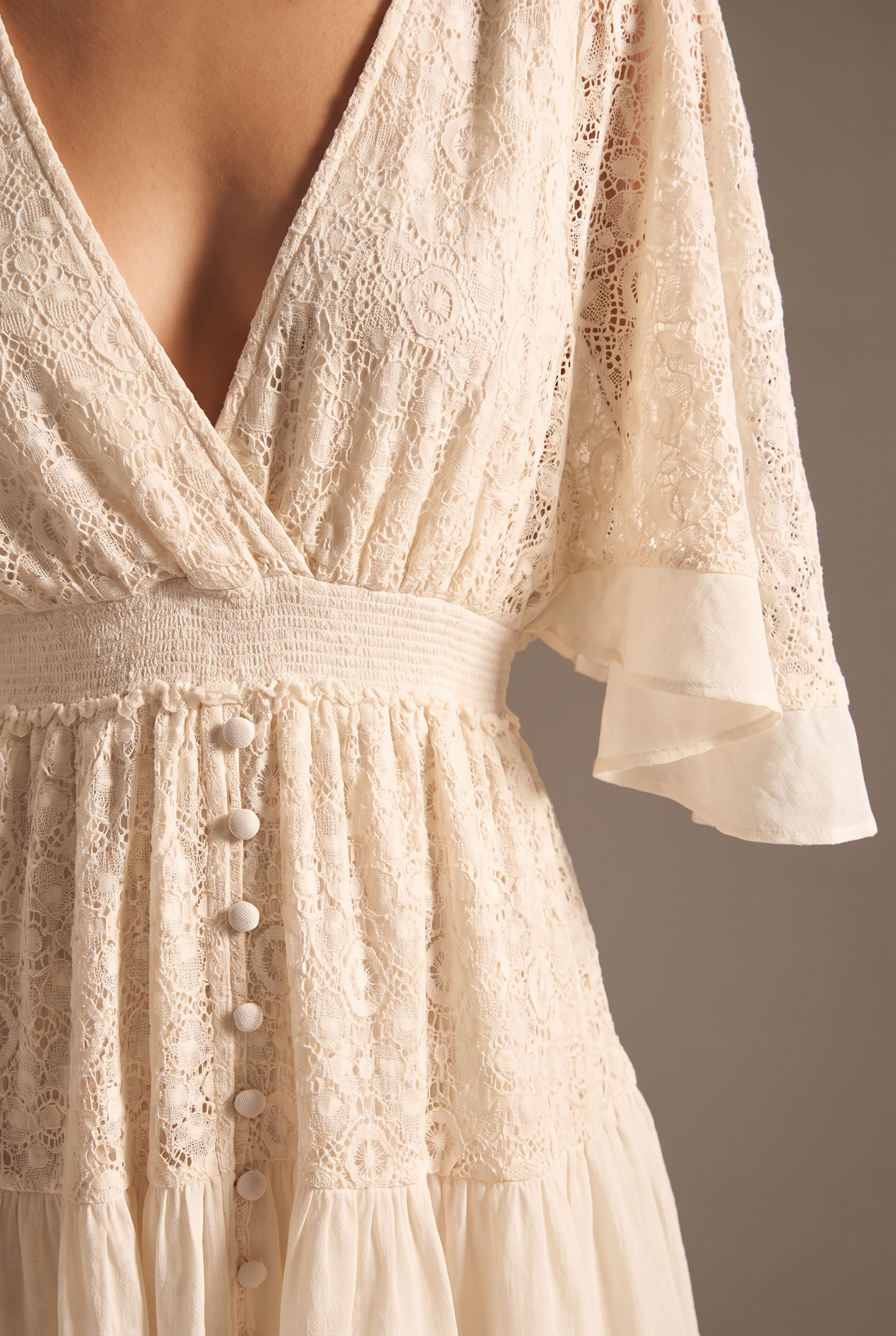 Wildflower Lace Ruffle Mini Dress
