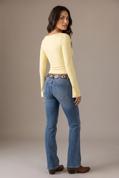 Main Stage Square-Neck Fitted Top