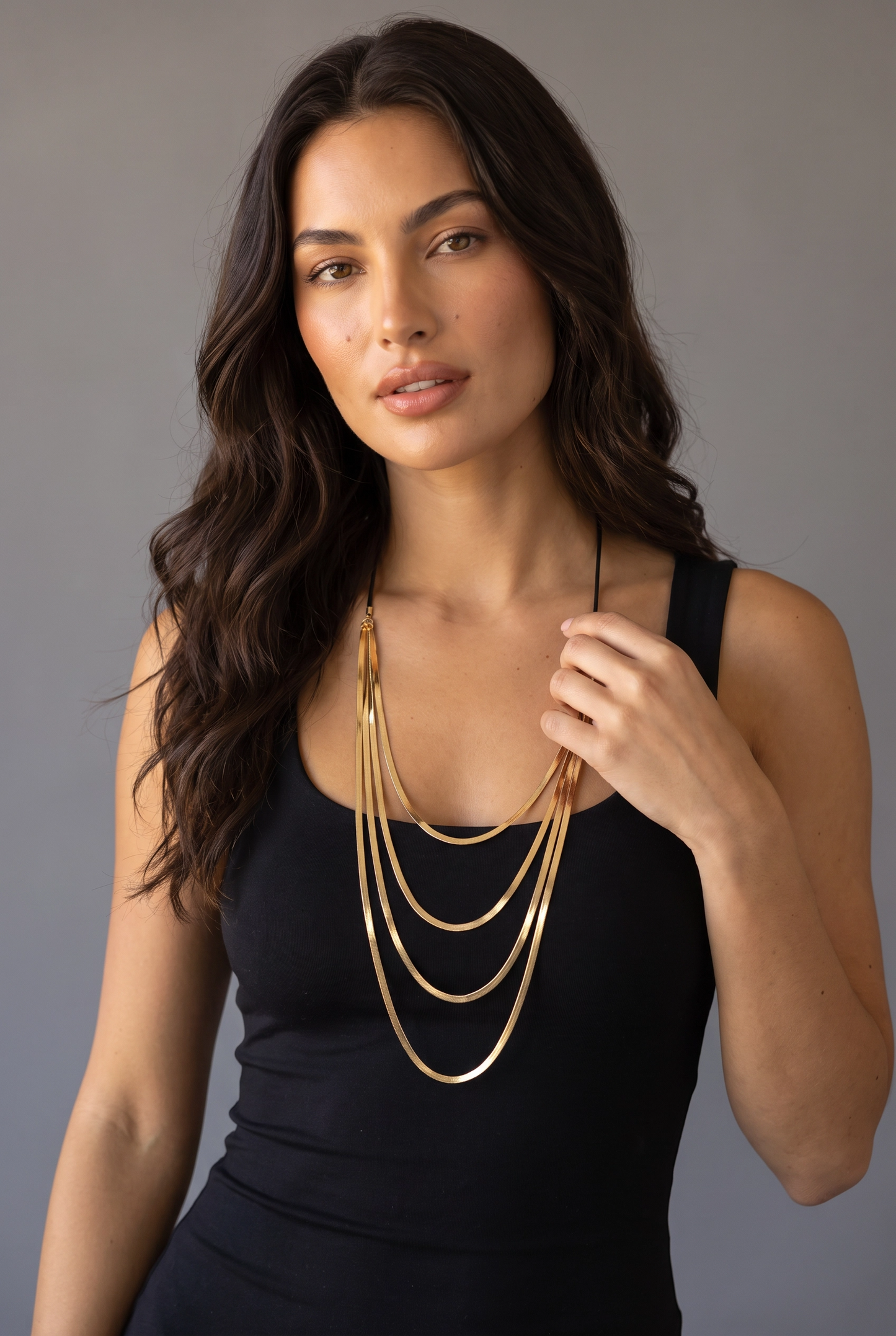 Afterglow Layered Snake Chain Necklace