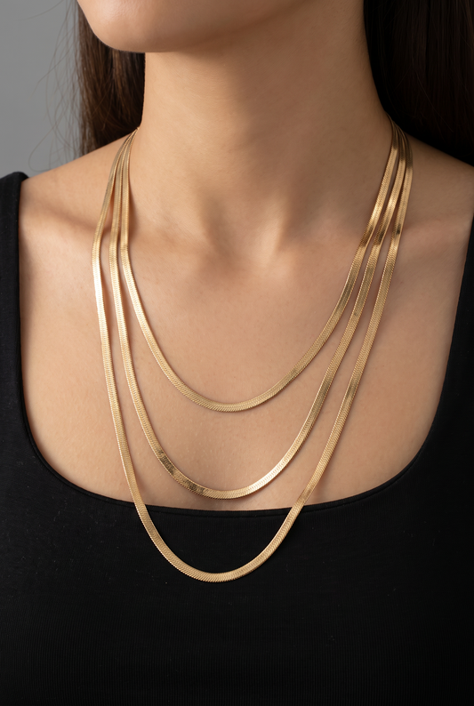 Afterglow Layered Snake Chain Necklace