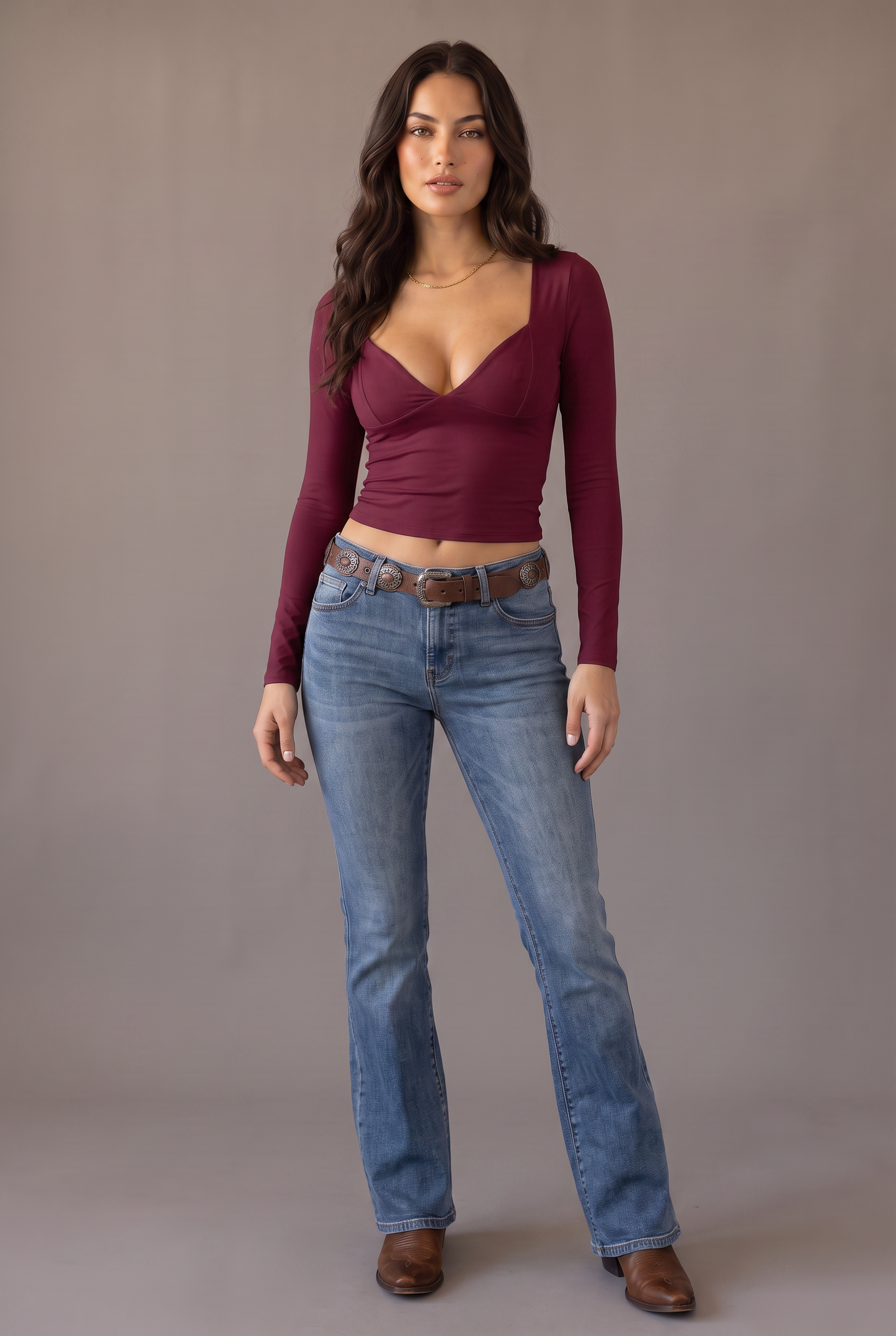 Backstage Sweetheart Long Sleeve Top