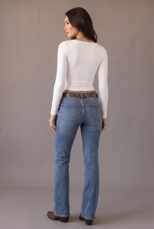 Backstage Sweetheart Long Sleeve Top