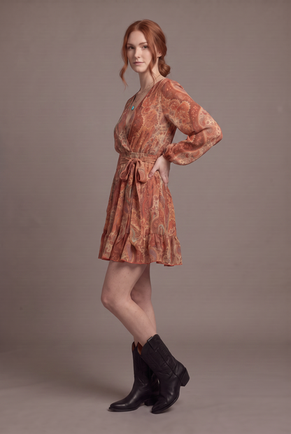 Desert Muse Tie-Waist Mini Dress