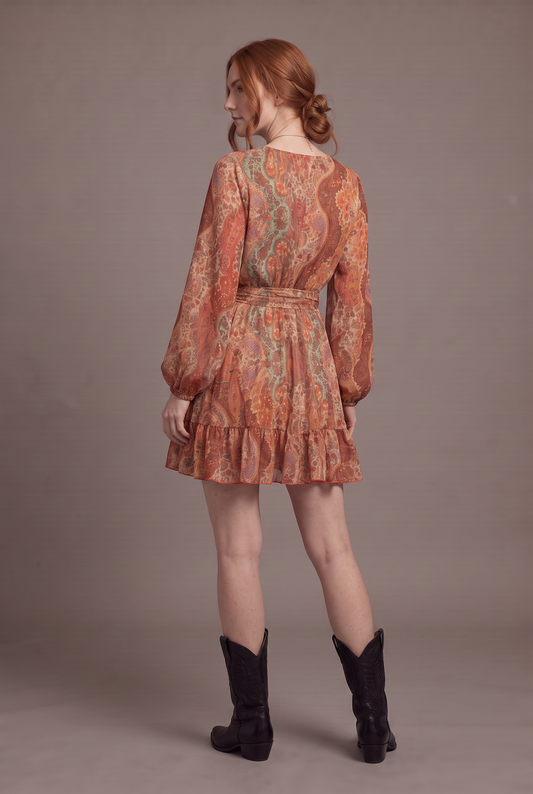 Desert Muse Tie-Waist Mini Dress