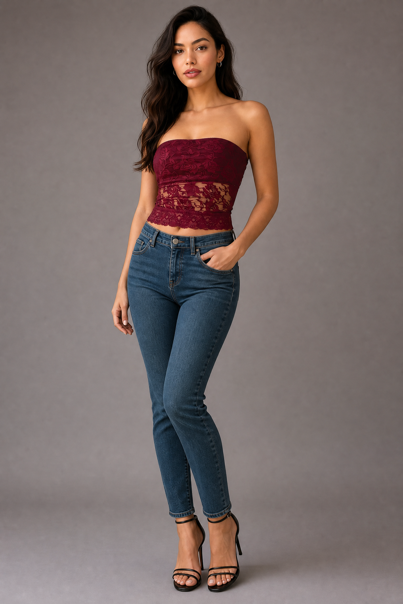 Backstage Lace Strapless Tube Top