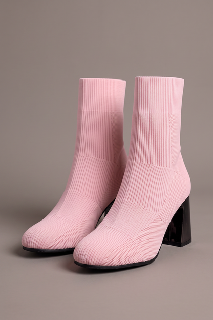 After Hours Mesh Block Heel Boots