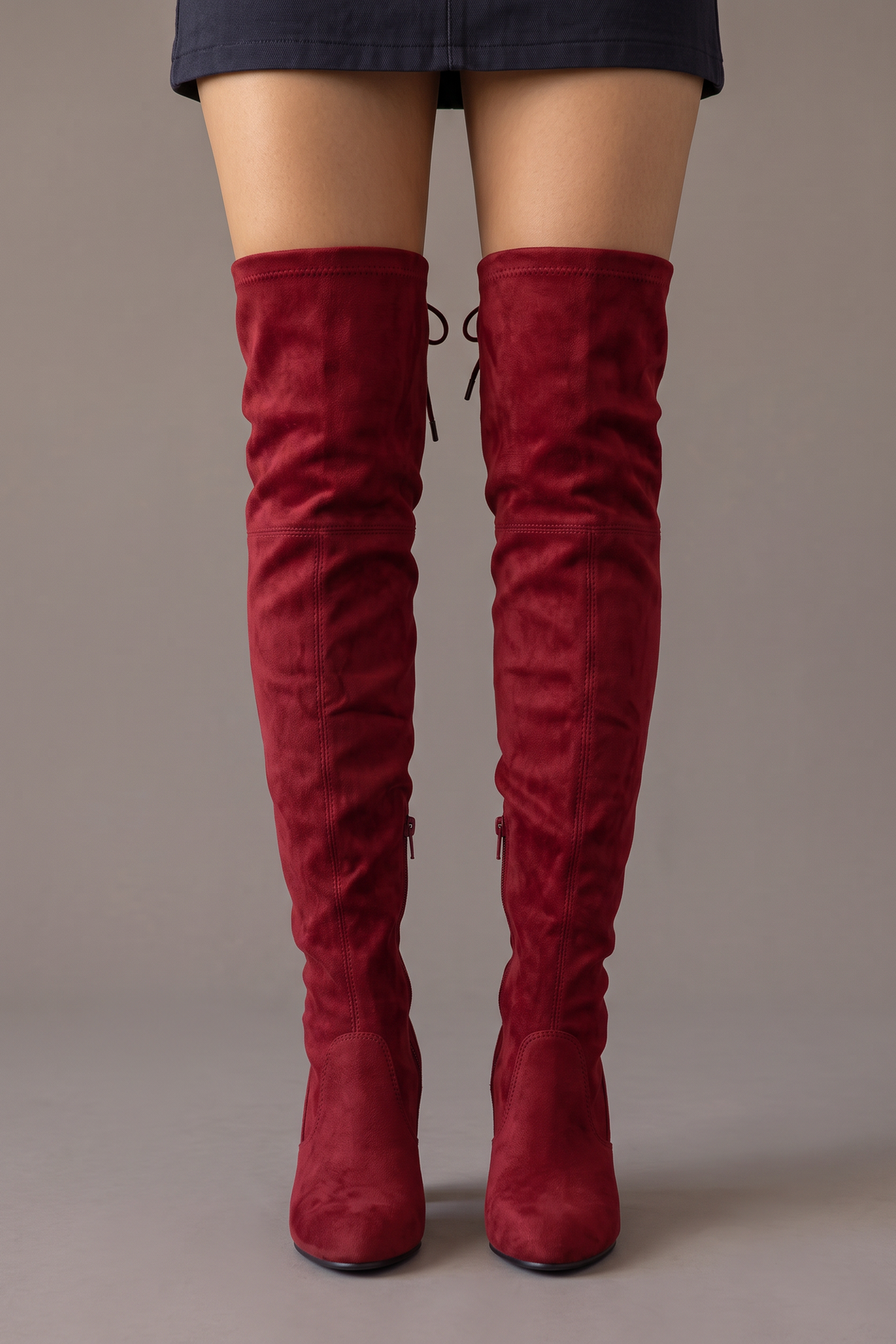 Front Row Suede Over-the-Knee High Heel Boots